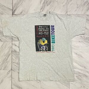 Vintage 1997 pedal to the point bicycle race T-shirt